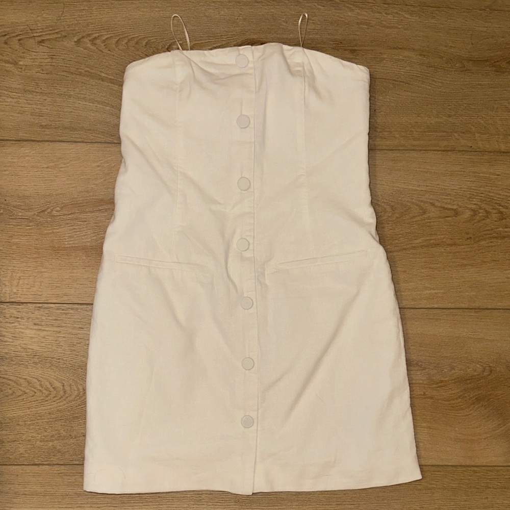 Abercrombie & Fitch Cream Strapless Dress